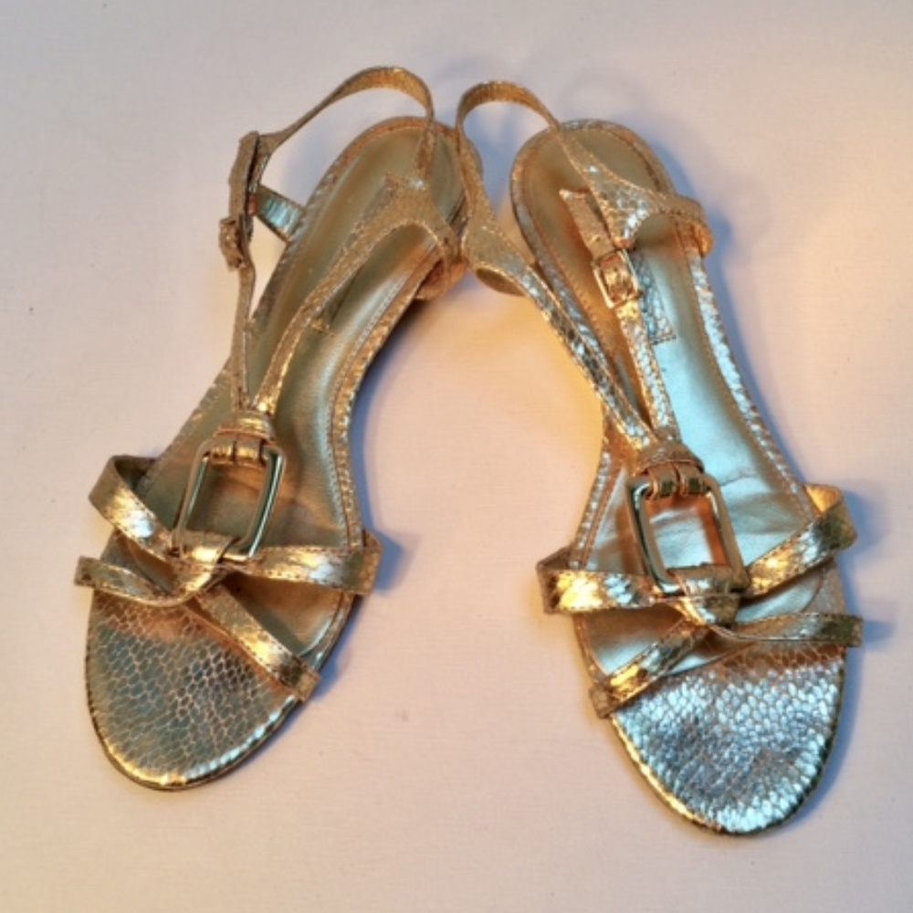 Bandolino Women's Gold Snake Skin Sandal